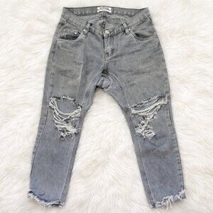 One Teaspoon "Lonely Boys" low waist, drop crotch, grey denim, size 26